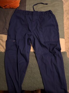 Landau Navy Drawstring Scrub Joggers